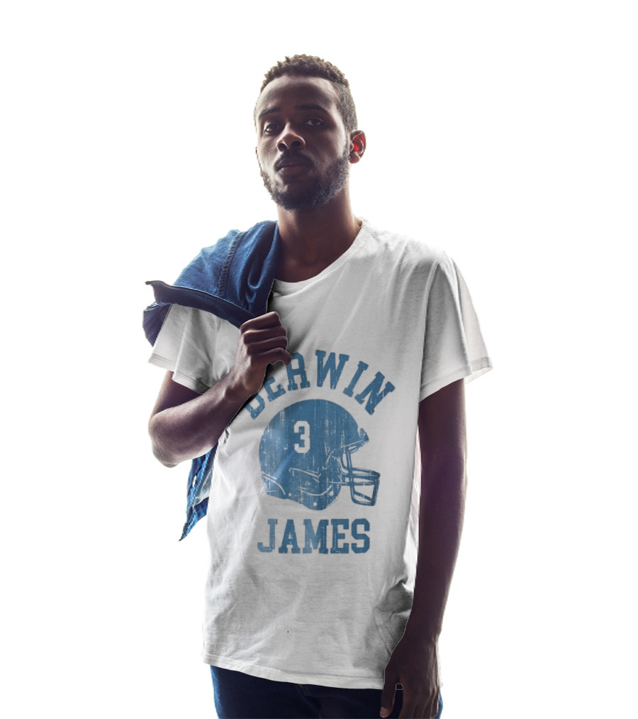 Derwin James Number 3 Distressed American Football Helmet T-Shirt