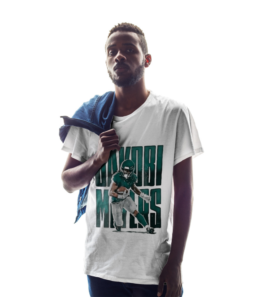 Jakobi Meyers Football Player Carrying Ball Distressed T-Shirt