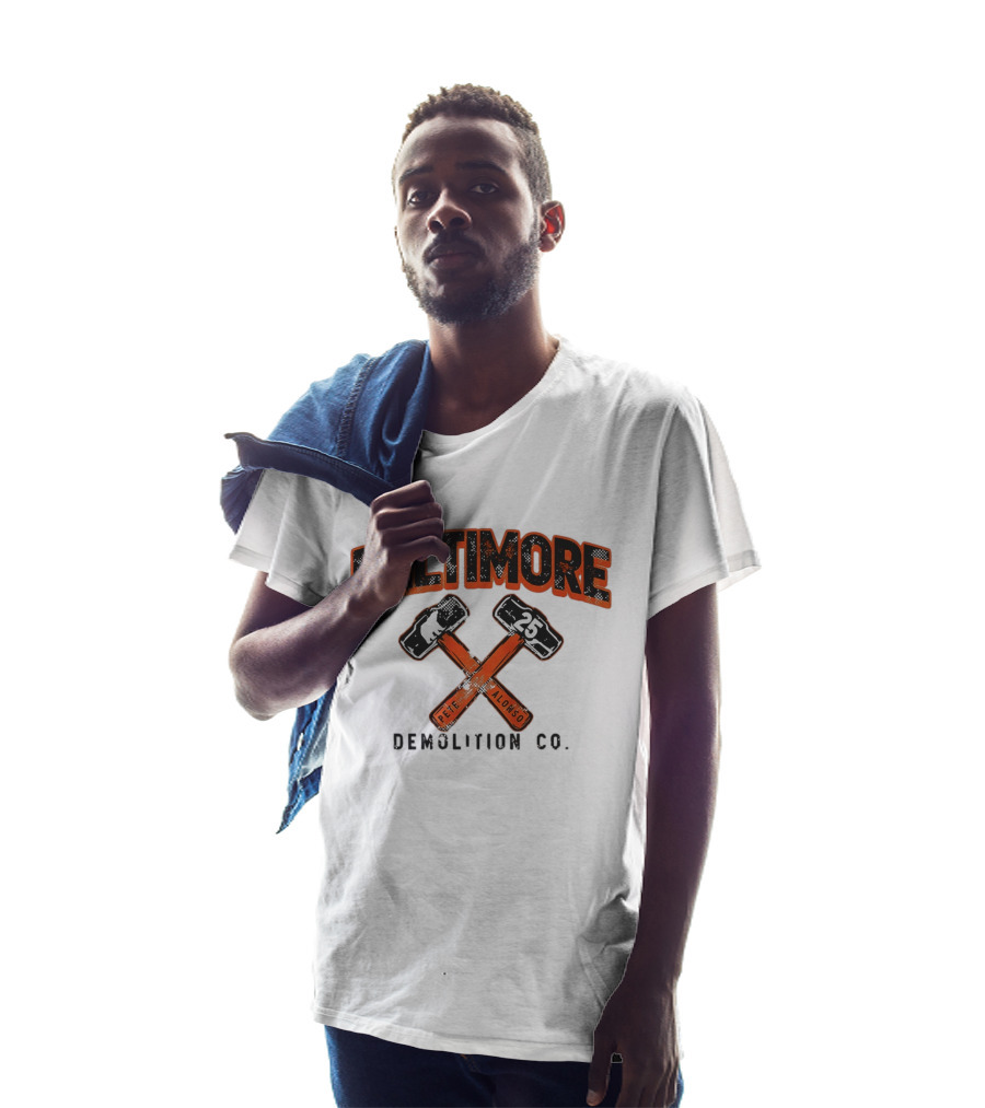 Baltimore Demolition Co. Pete Alonso 25 Orioles Baseball T-Shirt