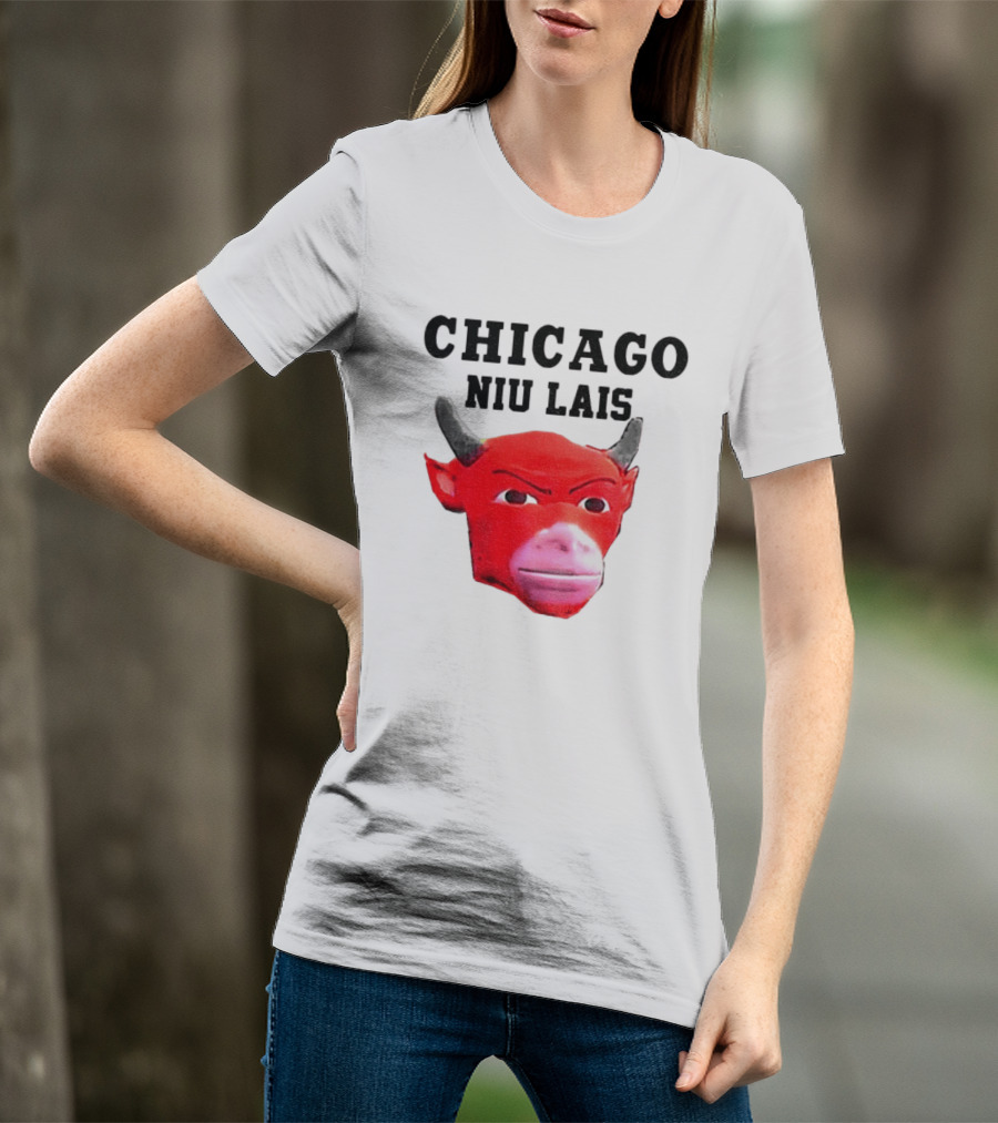 Chicago Bulls Niu Lais Red Bull Head T-Shirt