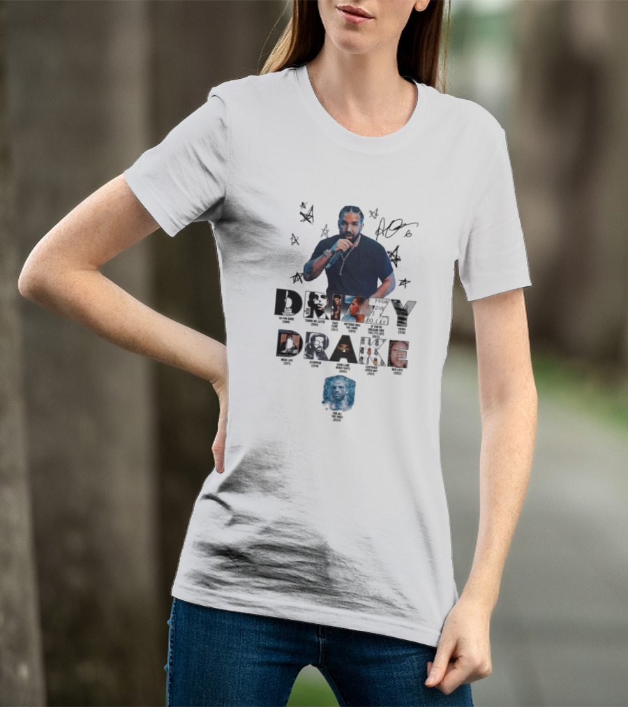 Drake Drizzy Album Titles Collage Hip Hop Artist Montage T-Shirt