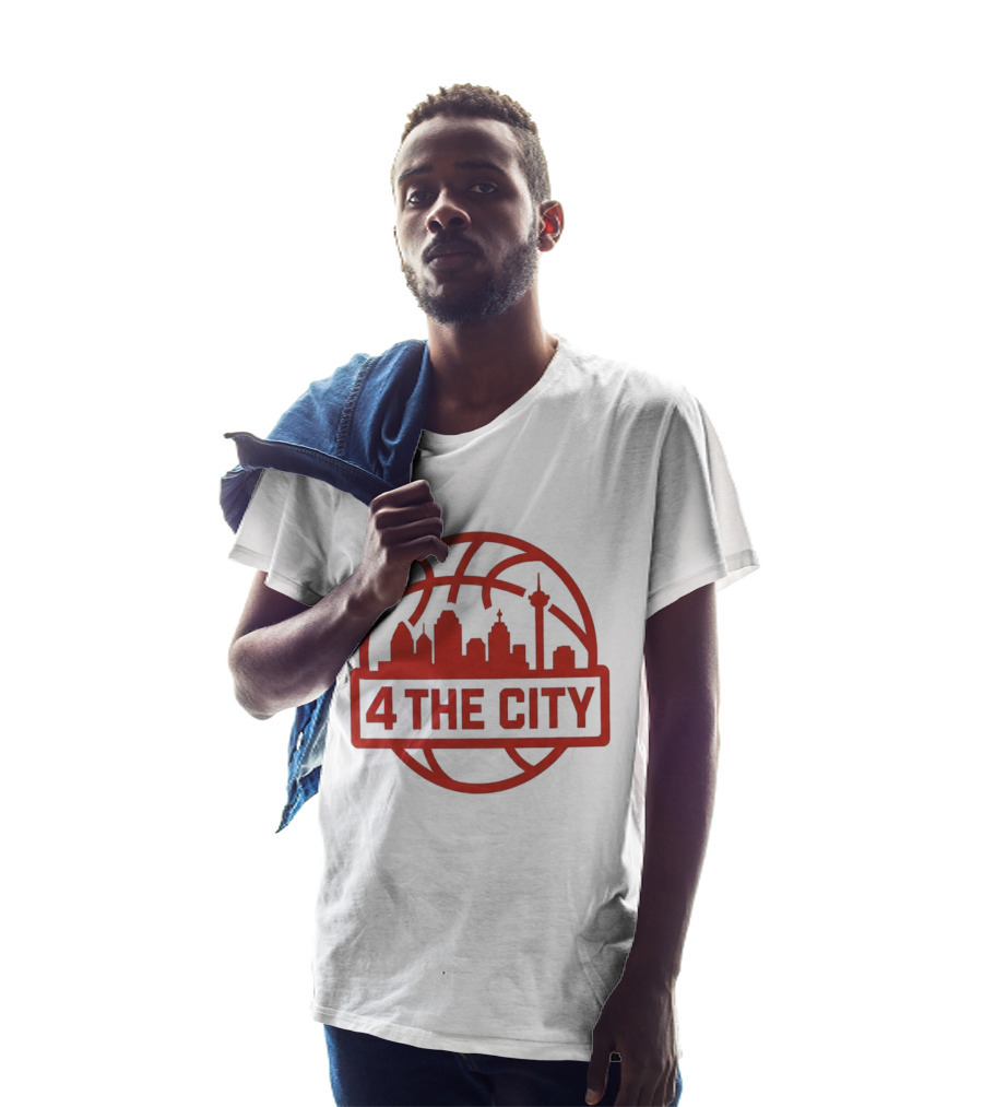 Kingston Flemings Basketball City Skyline 4 The City T-Shirt