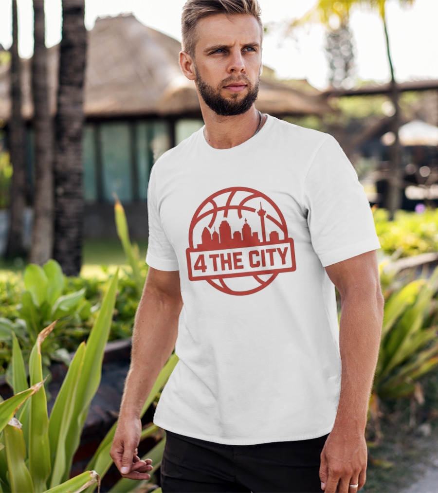 Kingston Flemings Basketball City Skyline 4 The City T-Shirt