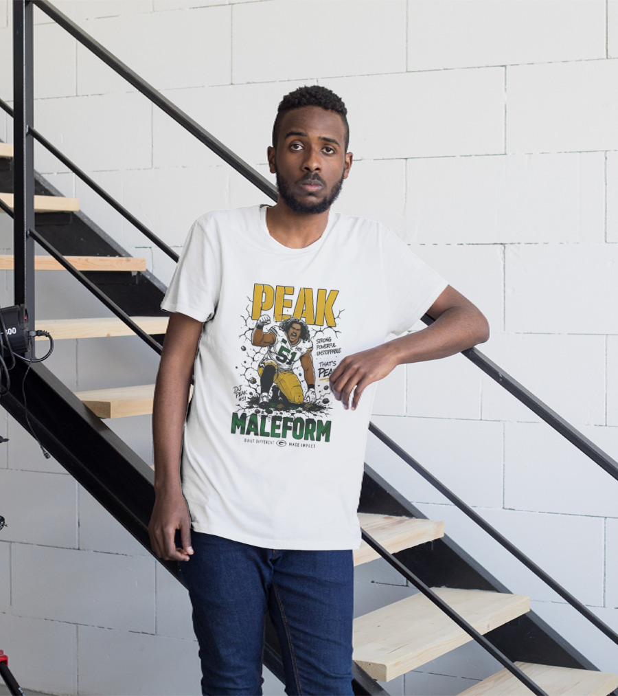Peak Maleform Green Bay Packers #61 Strong Powerful Unstoppable T-Shirt