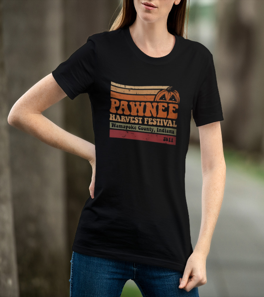 Pawnee Harvest Festival Wamapoke County Indiana 2011 Pumpkin T-Shirt