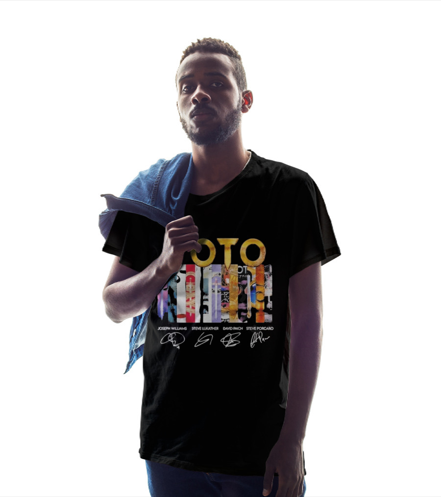 TOTO Band Discography Joseph Williams Steve Lukather David Paich Steve Porcaro Signatures Rock T-Shirt