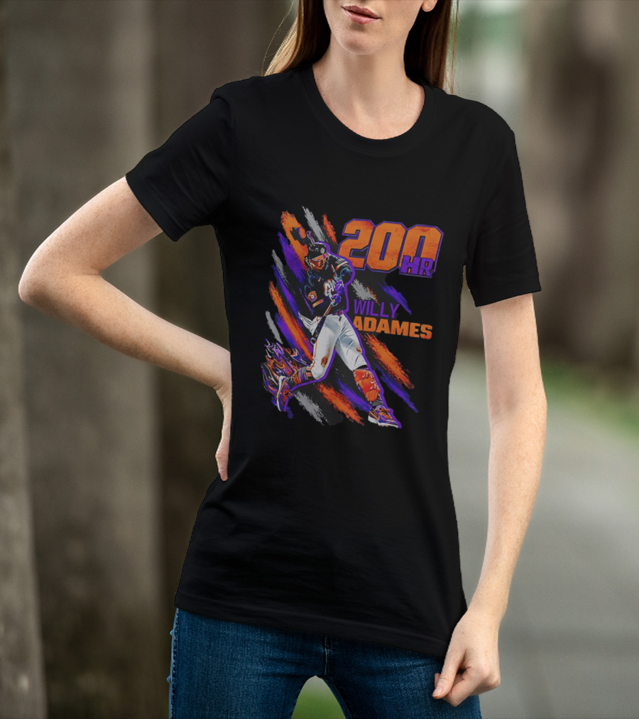 200 HR Willy Adames San Francisco Giants Baseball T-Shirt