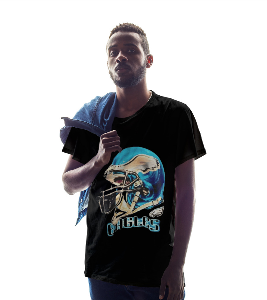 Philadelphia Eagles Blue Helmet Wing Decal EAGLES T-Shirt