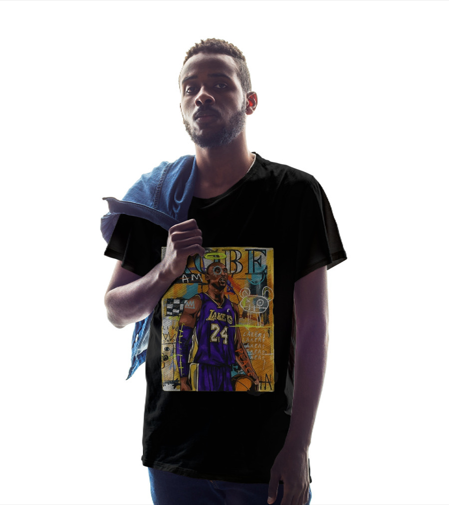 Kobe Bryant Lakers 24 Halo Peace Abstract Graffiti T-Shirt