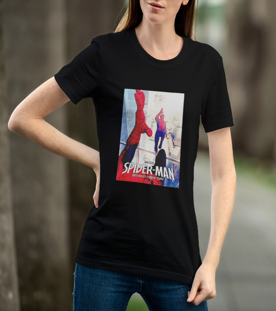 Marvel Spider Man Brand New Day High Five Scene T-Shirt