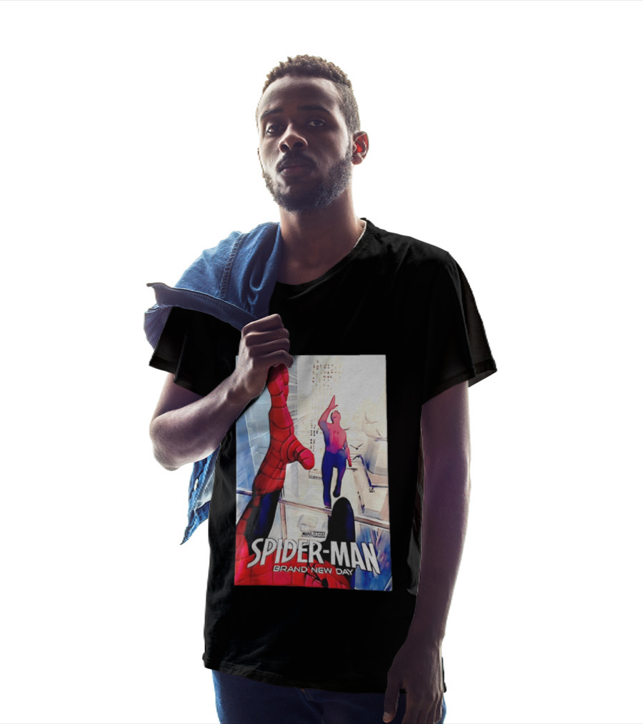 Marvel Spider Man Brand New Day High Five Scene T-Shirt