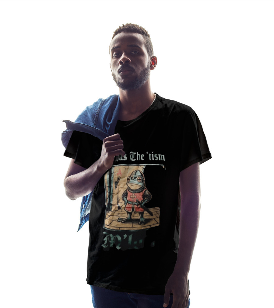 T'was The Tism M'lord Frog Knight Medieval Fantasy Humor T-Shirt