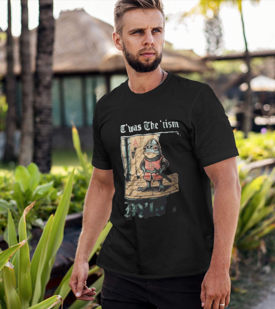 T'was The Tism M'lord Frog Knight Medieval Fantasy Humor T-Shirt
