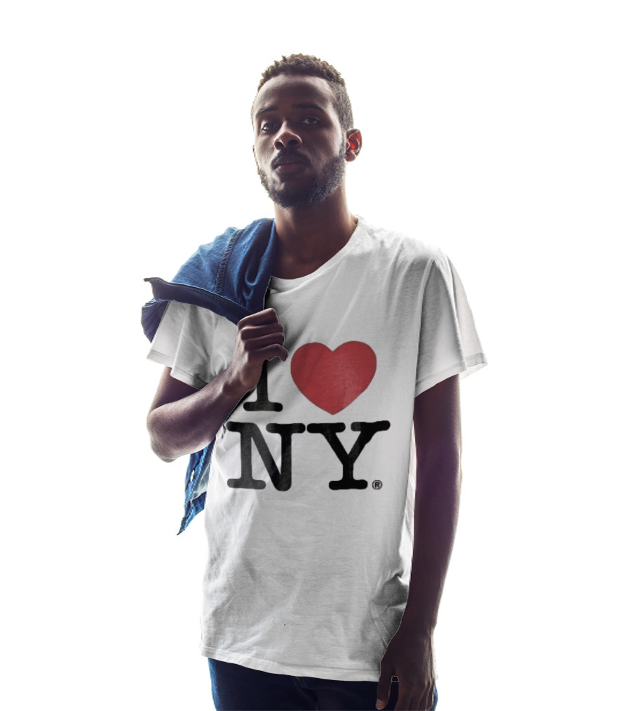 I Love NY Red Heart Black Font T-Shirt