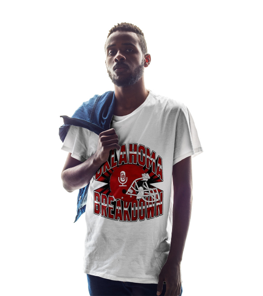 Oklahoma Breakdown Football Helmet OB Podcast T-Shirt