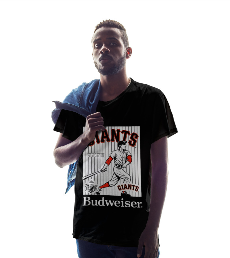 San Francisco Giants 150 Years Budweiser Splash Hits Baseball T-Shirt