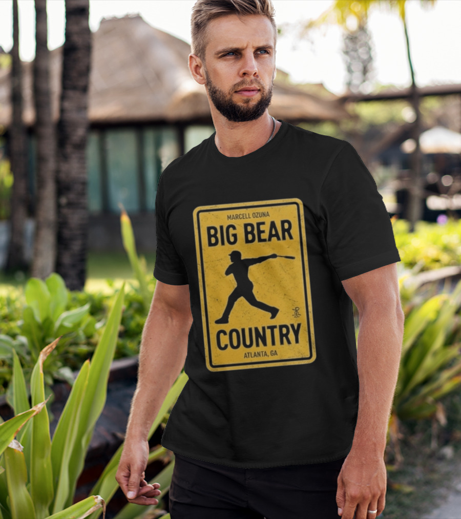 Marcell Ozuna Big Bear Country Atlanta GA Retro Baseball T-Shirt