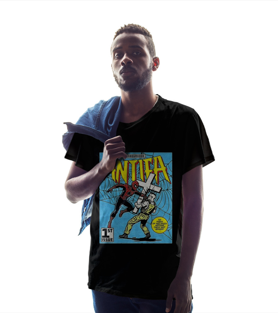 Friendly Neighbourhood Antifa Spider Man Punch 1st Issue T-Shirt