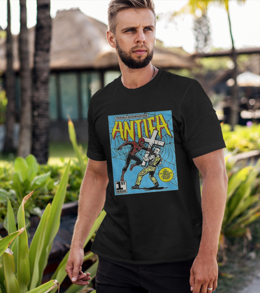 Friendly Neighbourhood Antifa Spider Man Punch 1st Issue T-Shirt