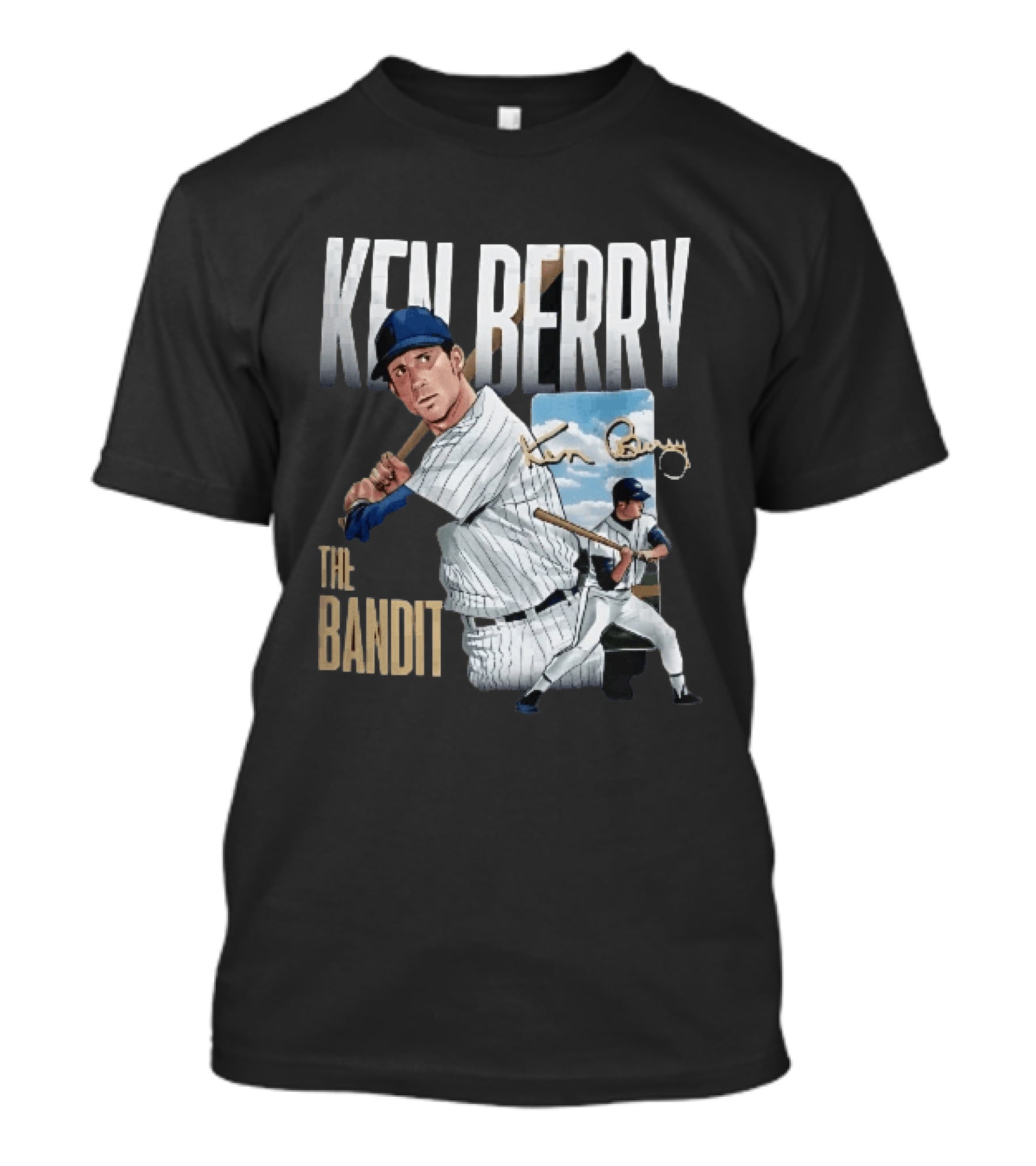 Ken Berry The Bandit Batting Stance With Signature Panel T-Shirt