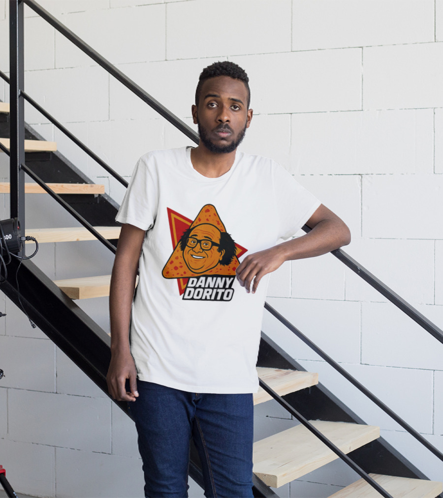 Danny Dorito Crunchy Snack Pun With Iconic Triangular Chip T-Shirt