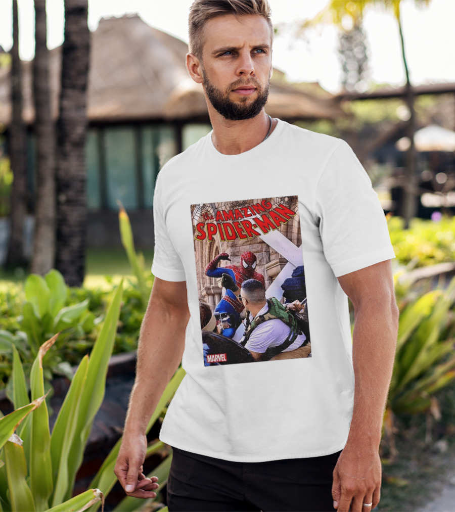 The Amazing Spider Man Marvel Comic Scene T-Shirt