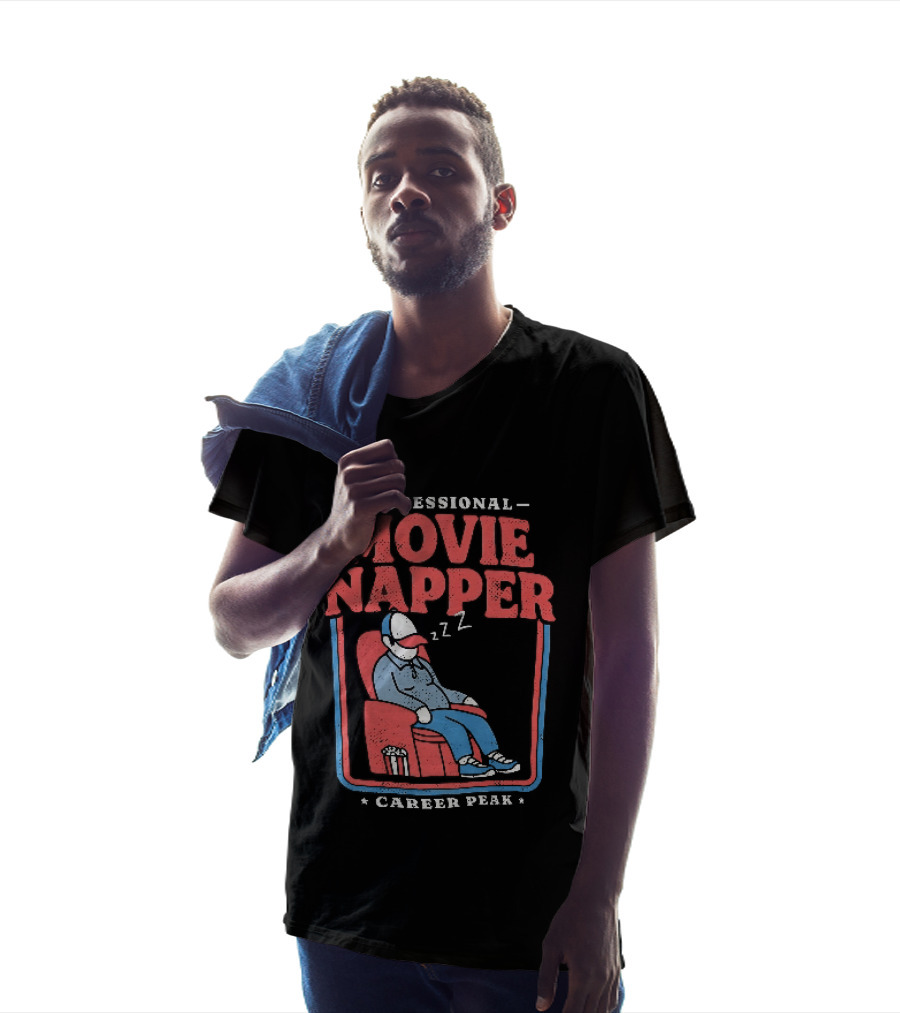 Professional Movie Napper Career Peak Experienced At Falling Asleep During Movies Zzz T-Shirt