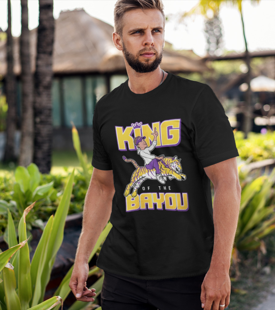 King Of The Bayou Lane Kiffin Tiger Riding T-Shirt