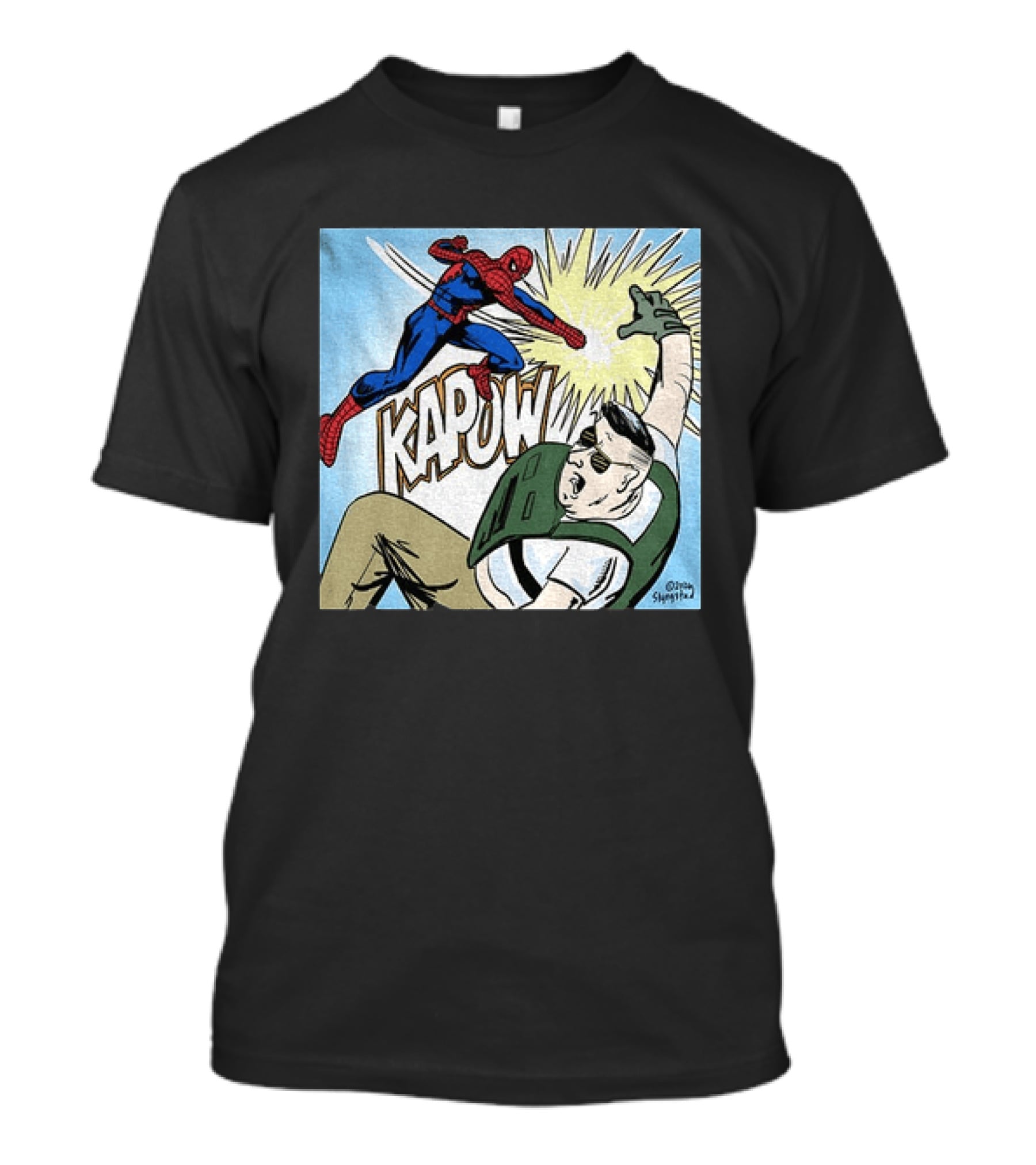 Spider Man Kapow Punch Action Jake Lang Amigo Da Militancia T-Shirt