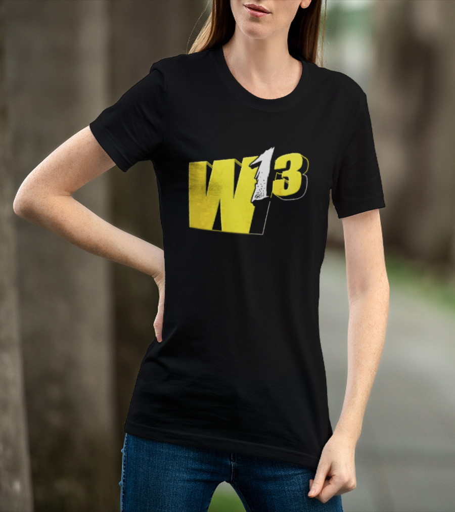 W13 Yellow 3D Bold Number T-Shirt