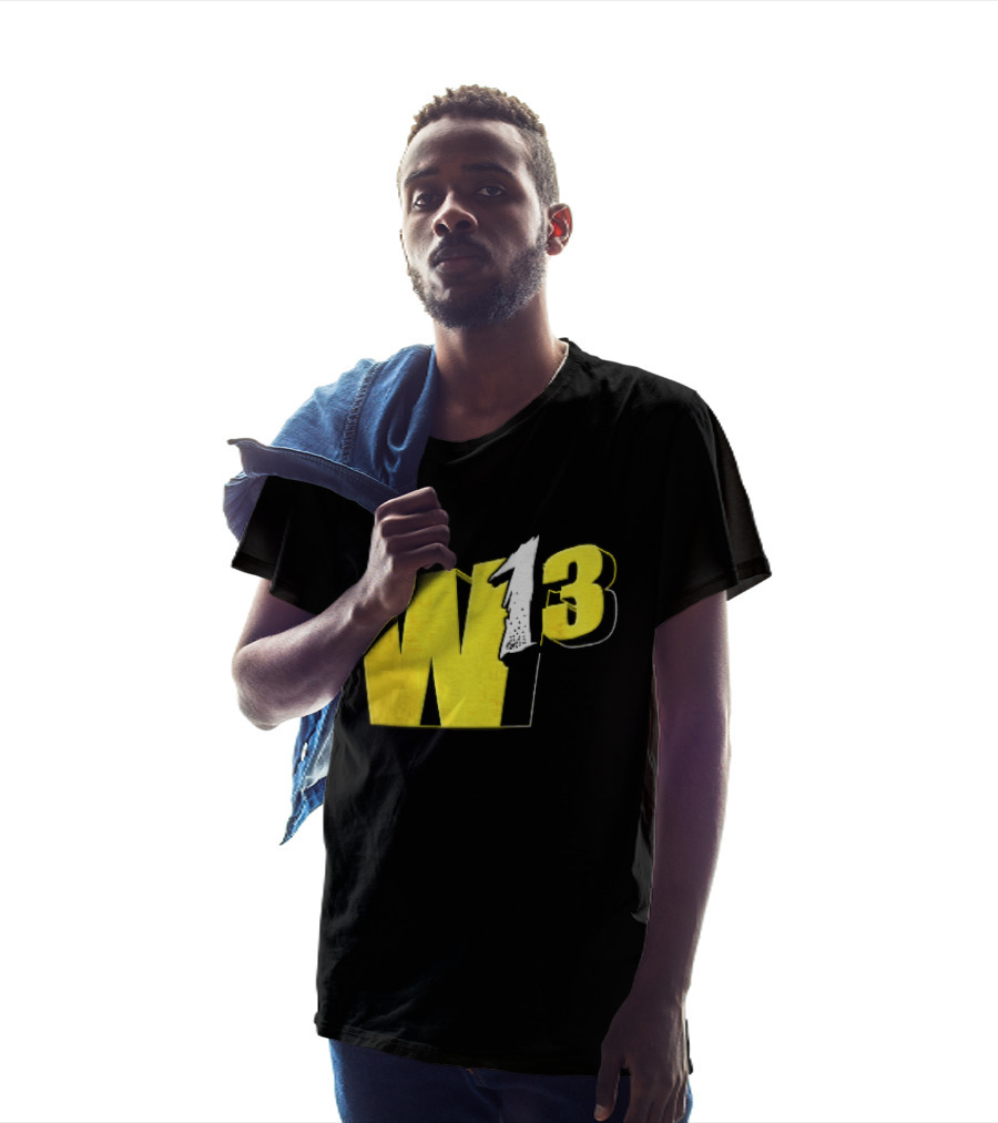 W13 Yellow 3D Bold Number T-Shirt