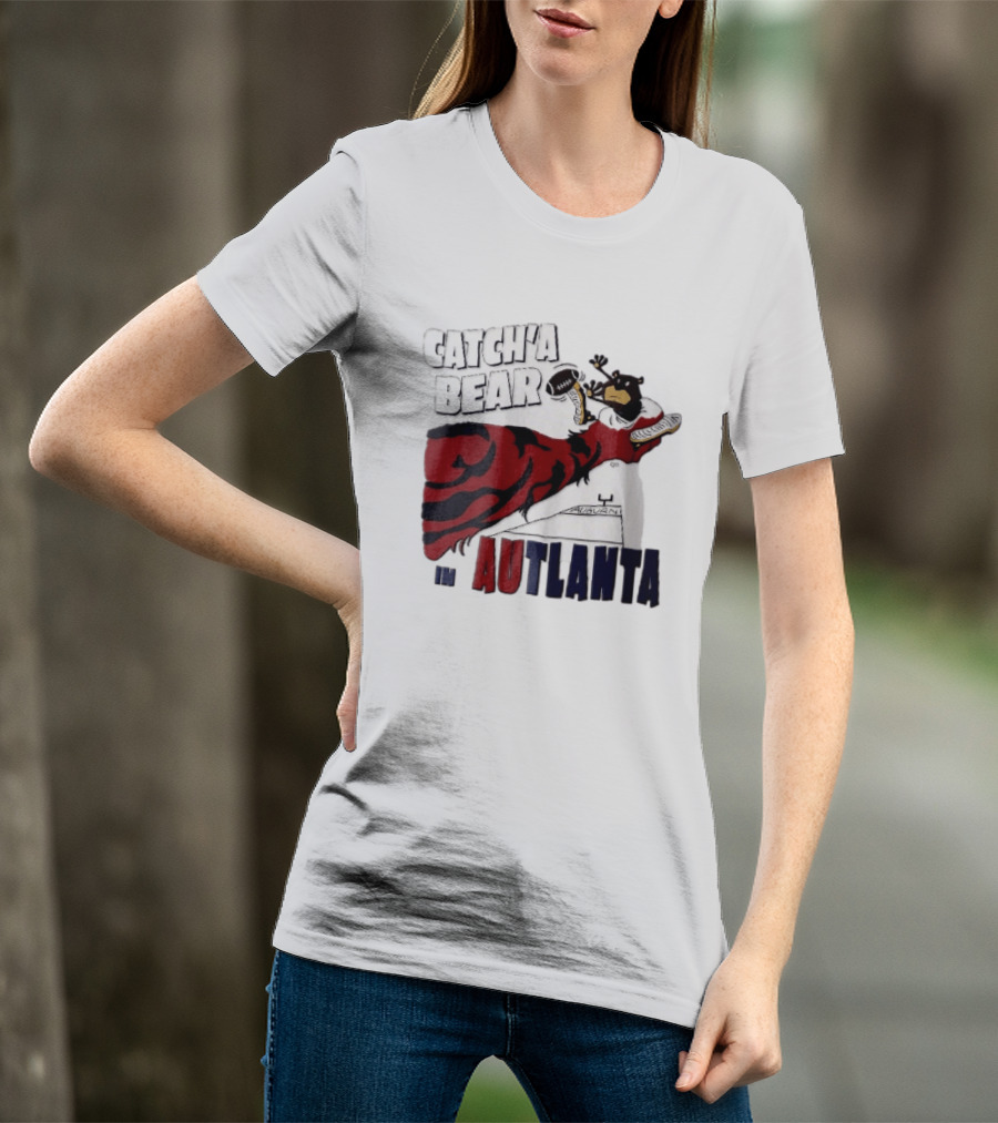 Catch A Bear Auburn Tigers Autlanta Football Cartoon T-Shirt