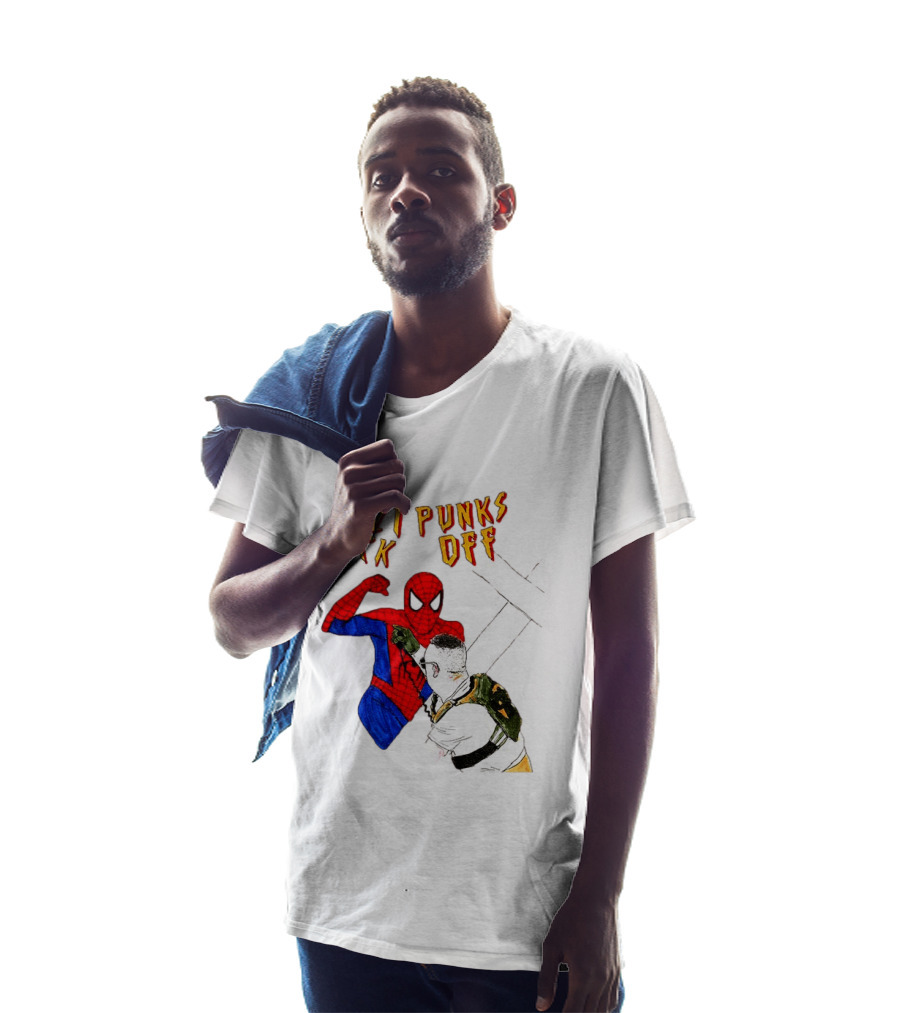 Nazi Punks Fuck Off Spider Man Punching T-Shirt