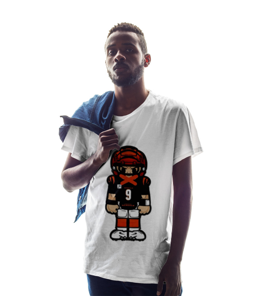 Joe Burrow Cincinnati Bengals 9 Chibi Football 2026 T-Shirt