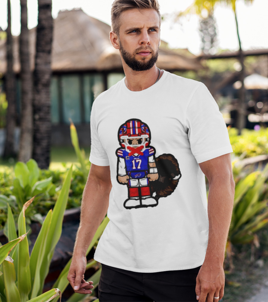Josh Allen Buffalo Bills 17 Chibi Football 2026 T-Shirt