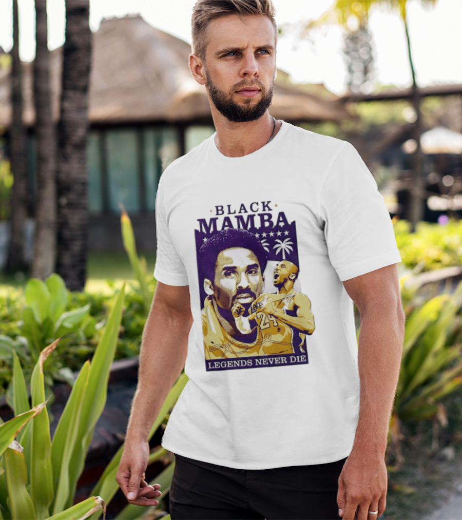 Kobe Bryant Black Mamba Legends Never Die Los Angeles Lakers 24 NBA Basketball T-Shirt