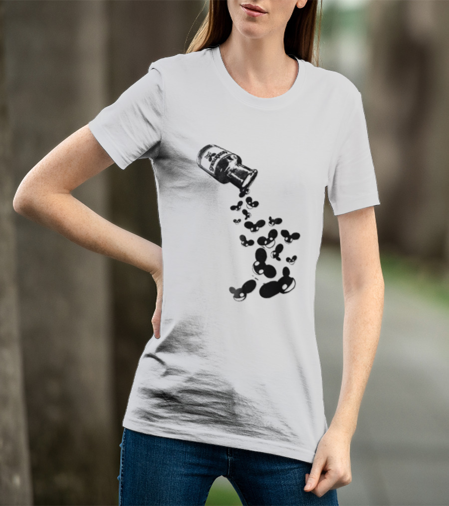 Deadmau5 Tipped Glass Medicine Bottle Mouse Head Spill T-Shirt