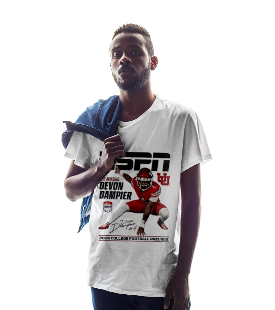 ESPN College Football 2026 Preview Devon Dampier Utah Utes T-Shirt
