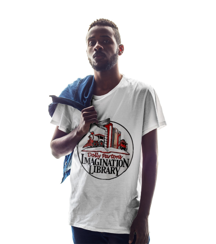 Dolly Parton's Imagination Library Steam Train And Books Oval T-Shirt