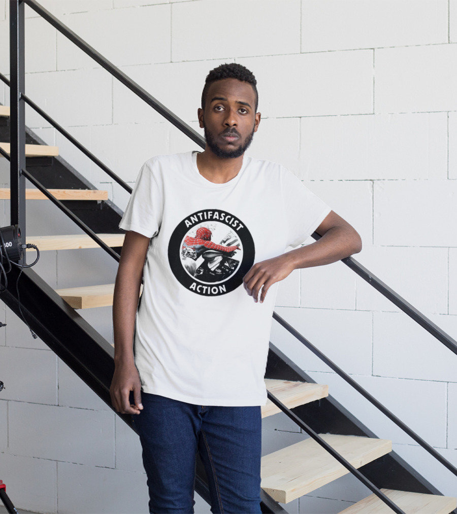 Spider Punk Hobie Brown Spider Man Antifascist Action Good Night White Pride Anti Fascist T-Shirt