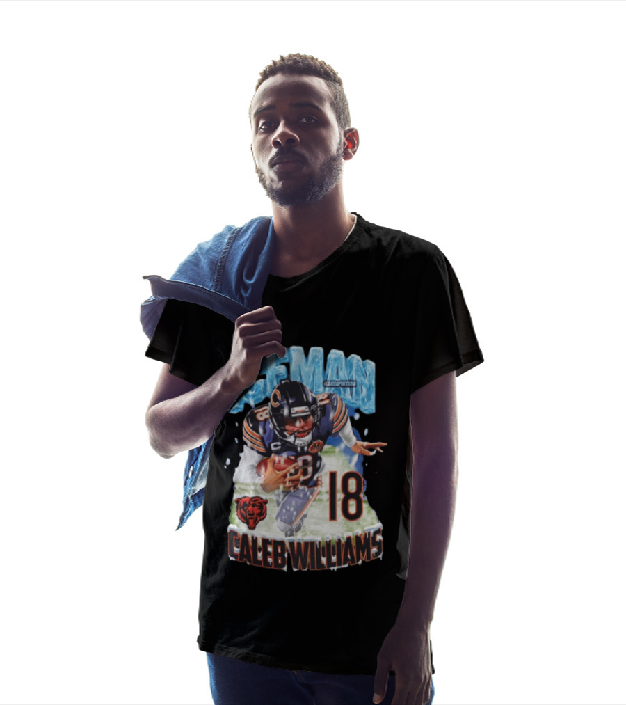 Iceman Caleb Williams 18 Chicago Bears Football Player T-Shirt