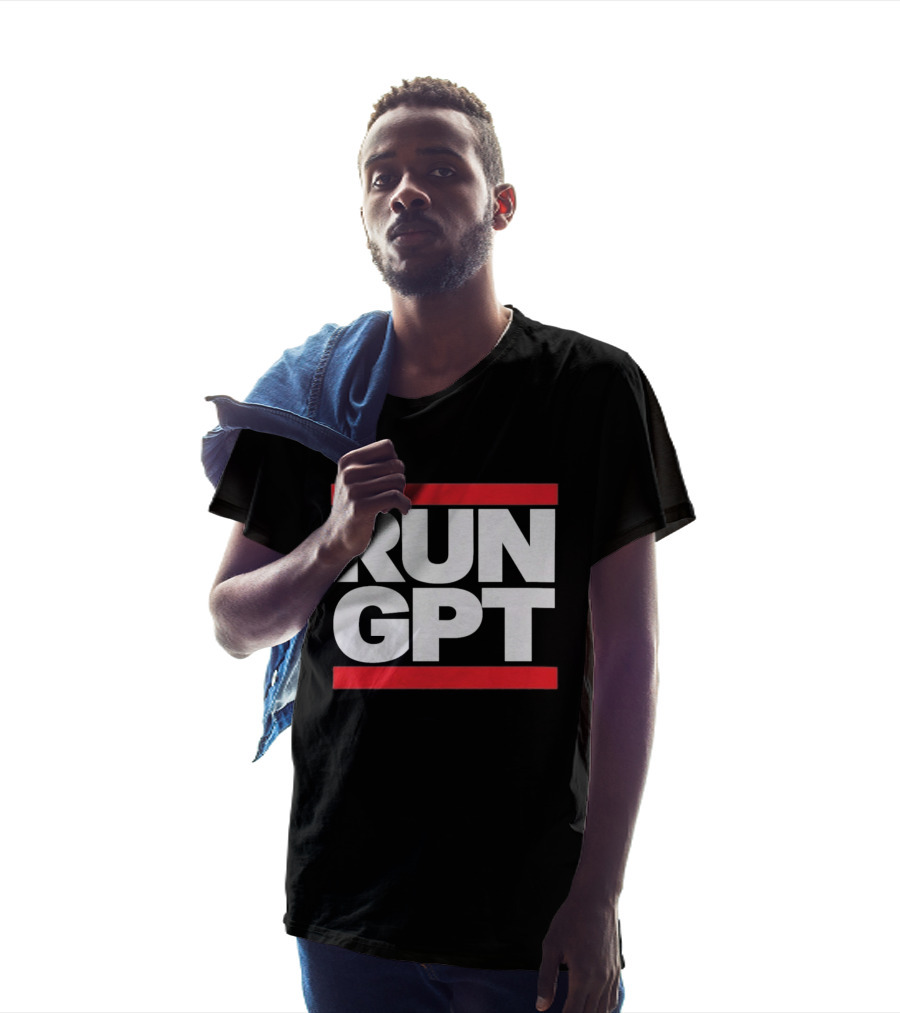 RUN GPT Bold Red White T-Shirt
