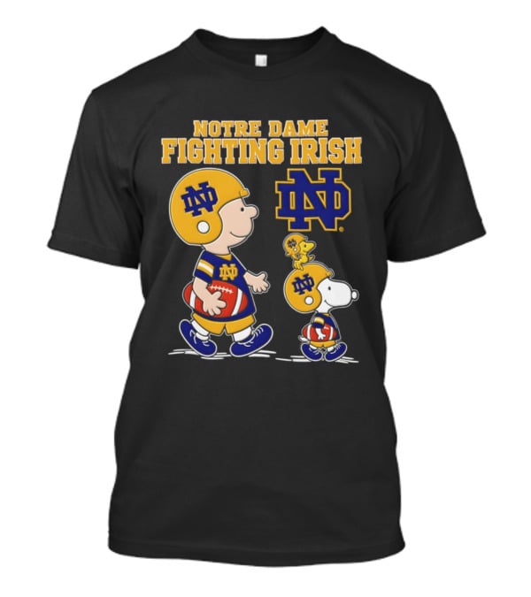 Notre Dame Fighting Irish Snoopy Charlie Brown Football 2026 Peanuts T-Shirt