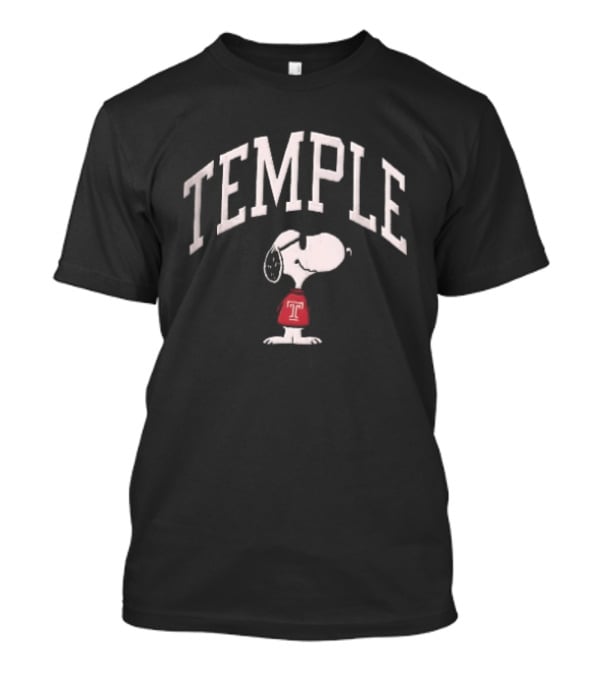 Temple Owls NCAA Snoopy Sunglasses Red T-Shirt