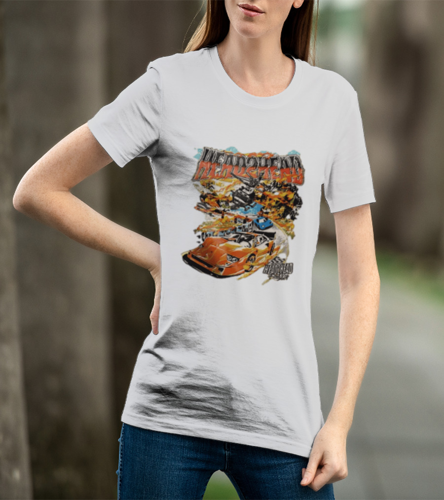 Head2Head Final Lap Racing Supercar Explosion Scene T-Shirt