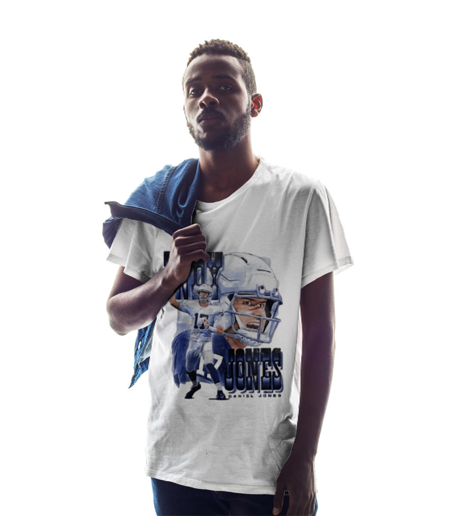 Indy Jones Football Quarterback Throwing Action Close Up Helmet T-Shirt