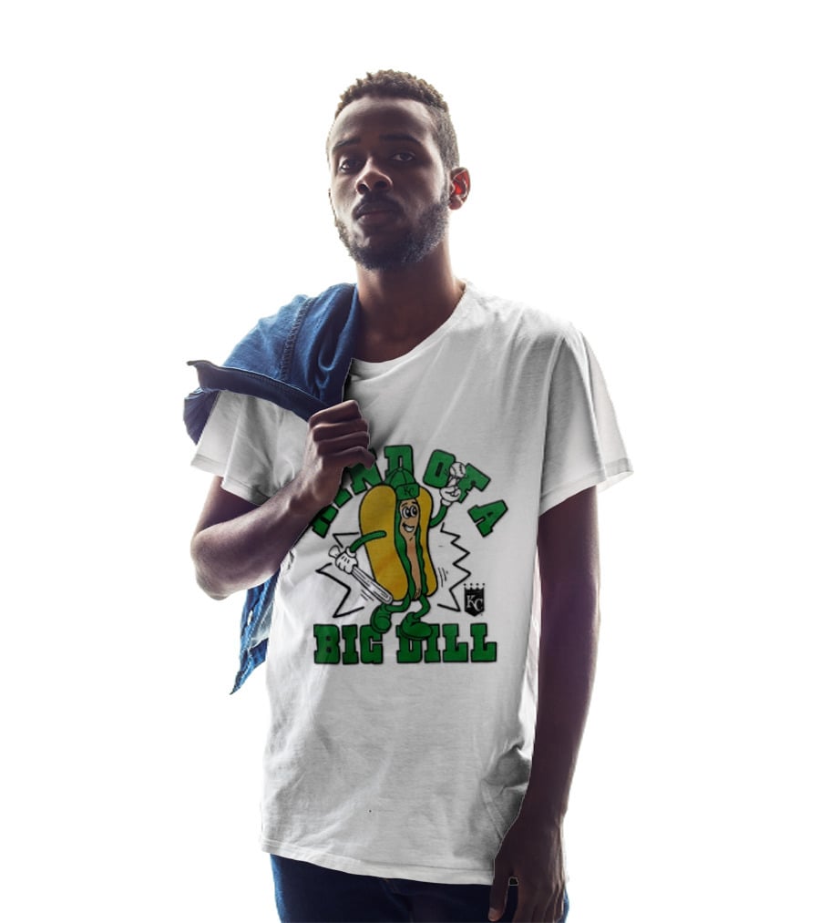 Kansas City Royals MLB Kinda Of A Big Dill Cartoon Pickle Hot Dog KC T-Shirt