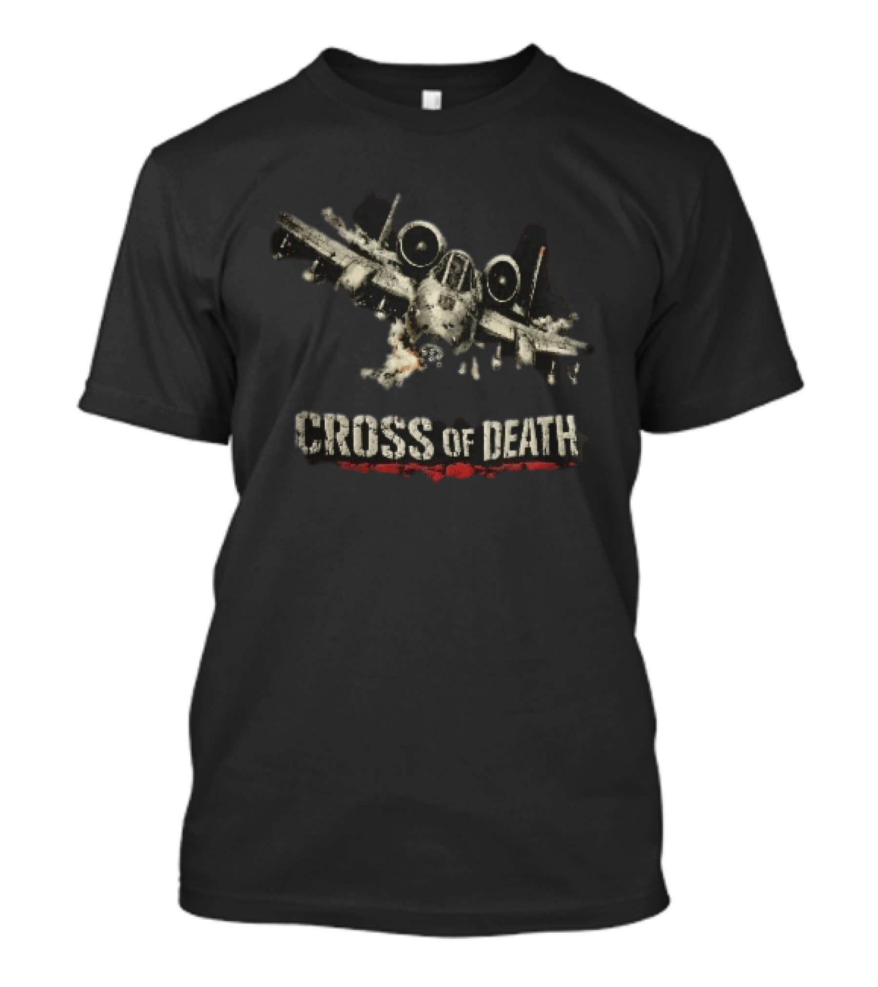 Cross Of Death A 10 Thunderbolt Warthog Aircraft Firing Cannon T-Shirt