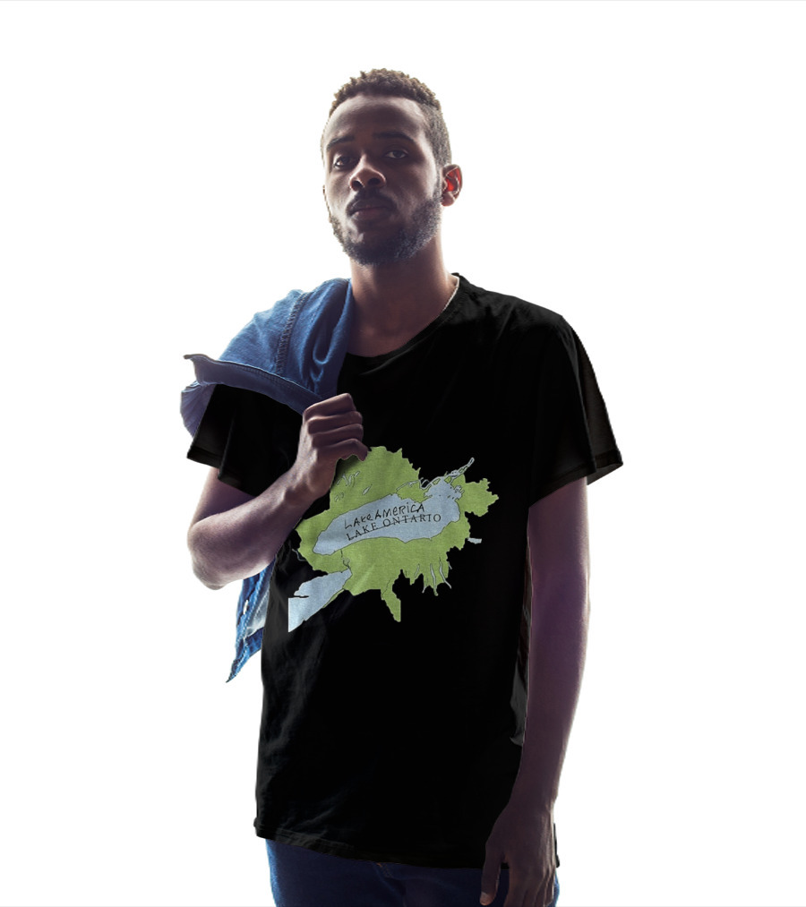 Lake America Lake Ontario Geography Humor Map T-Shirt