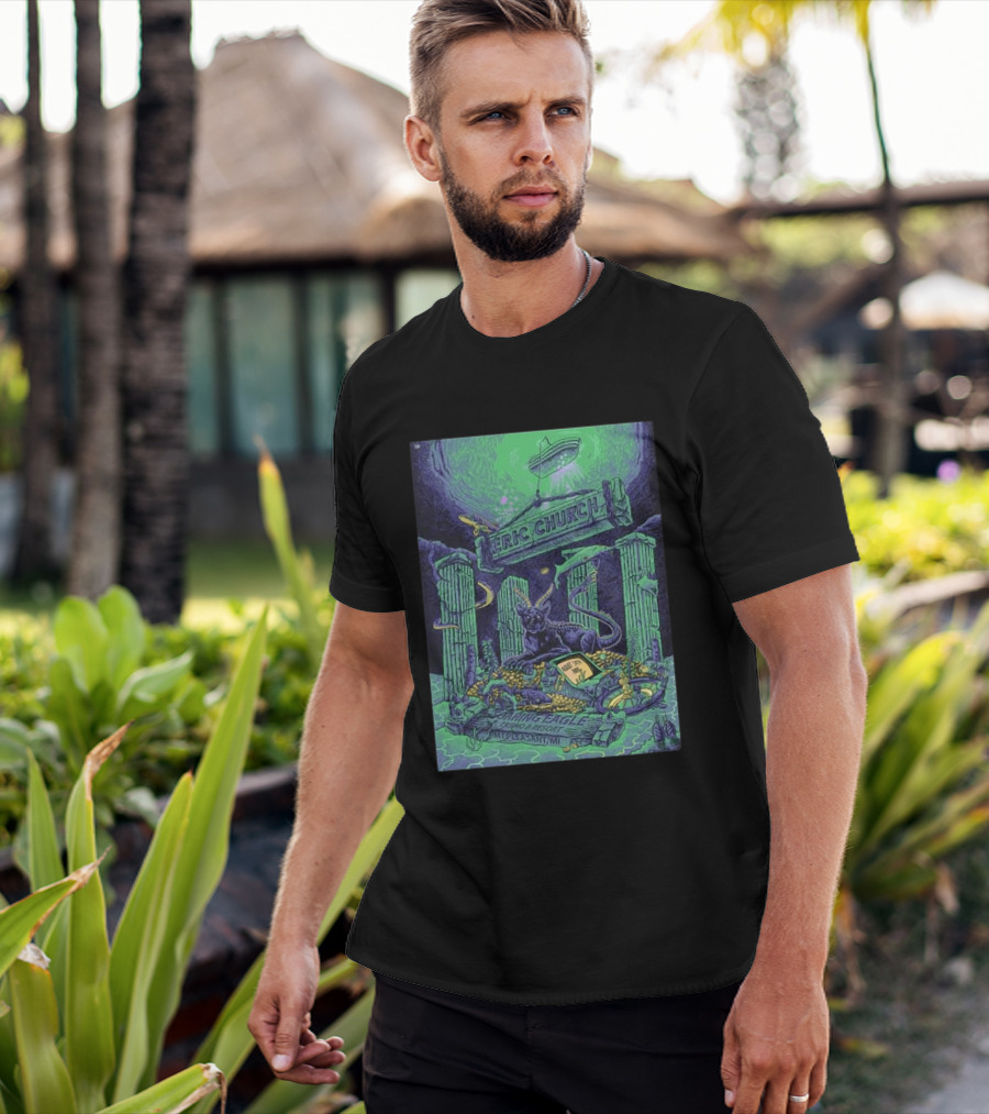 Eric Church Soaring Eagle Casino Resort 2026 Mt Pleasant MI August 14 Mythical Panther And Serpent T-Shirt